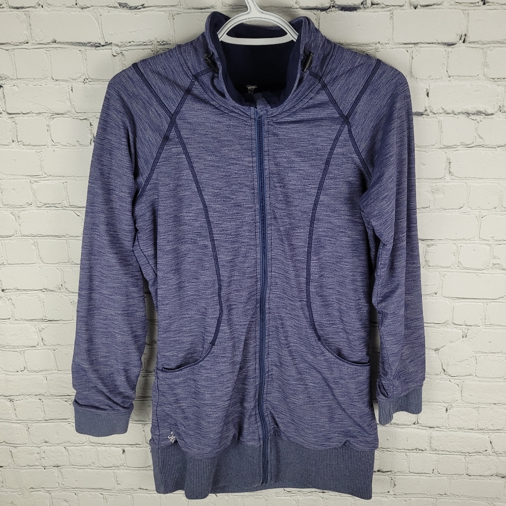 COZY ORANGE | long full zip high neck jacket